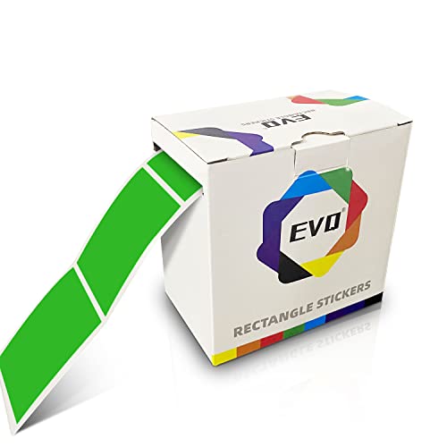 Stickers rectangle 2 x 3 cm vert autocollants petits formats de marquage