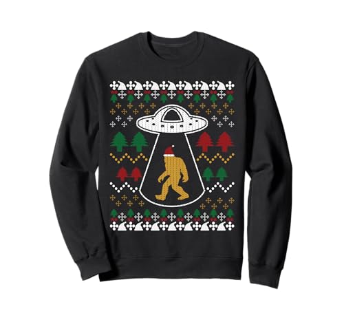 Santa Claus Bigfoot Ufo Sasquatch Ugly Christmas Sweater Sweatshirt