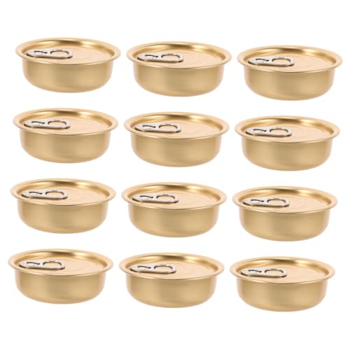 OHPHCALL 12pcs Snack Tins Versatile Aluminum Storage Cans for Pet Treats Empty Food Cans with Easy Open Lids for Cookies and Snacks Metal for Freshness