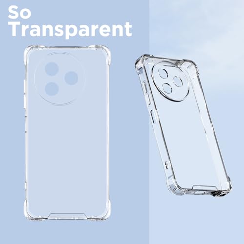 Image of Amazon Basics Back Cover for Vivo Y39 5G PC + TPU Clear Transparent Raised Edges Shockproof Protective Phone Bumper Case(Transparent)