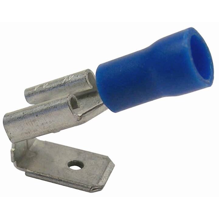 Pico 1860PT 16-14 AWG(Blue) Flared Vinyl Insulated 0.250" Male & Female Quick Connect Piggyback 50 Per Package