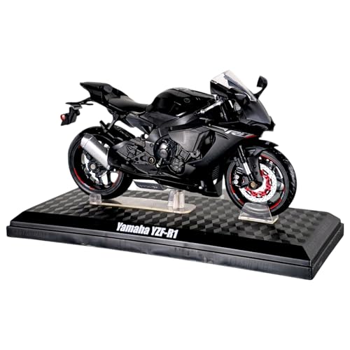 Image of die cast Yamaha YZF R1 Model Toy Metal Bike 1:12 Scale Realistic Alloy Metal Motorcycle Toy, Model Bike, Best Gift for Boys Men Kids Children (Black)