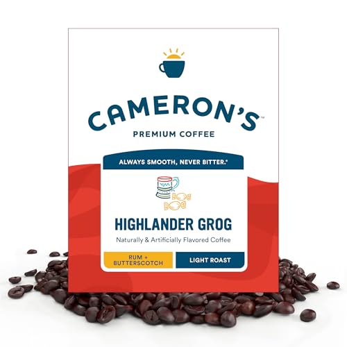 Image of Cameron's Coffee Roasted Whole Bean Coffee, Flavored, Highlander Grog, 4 Pound