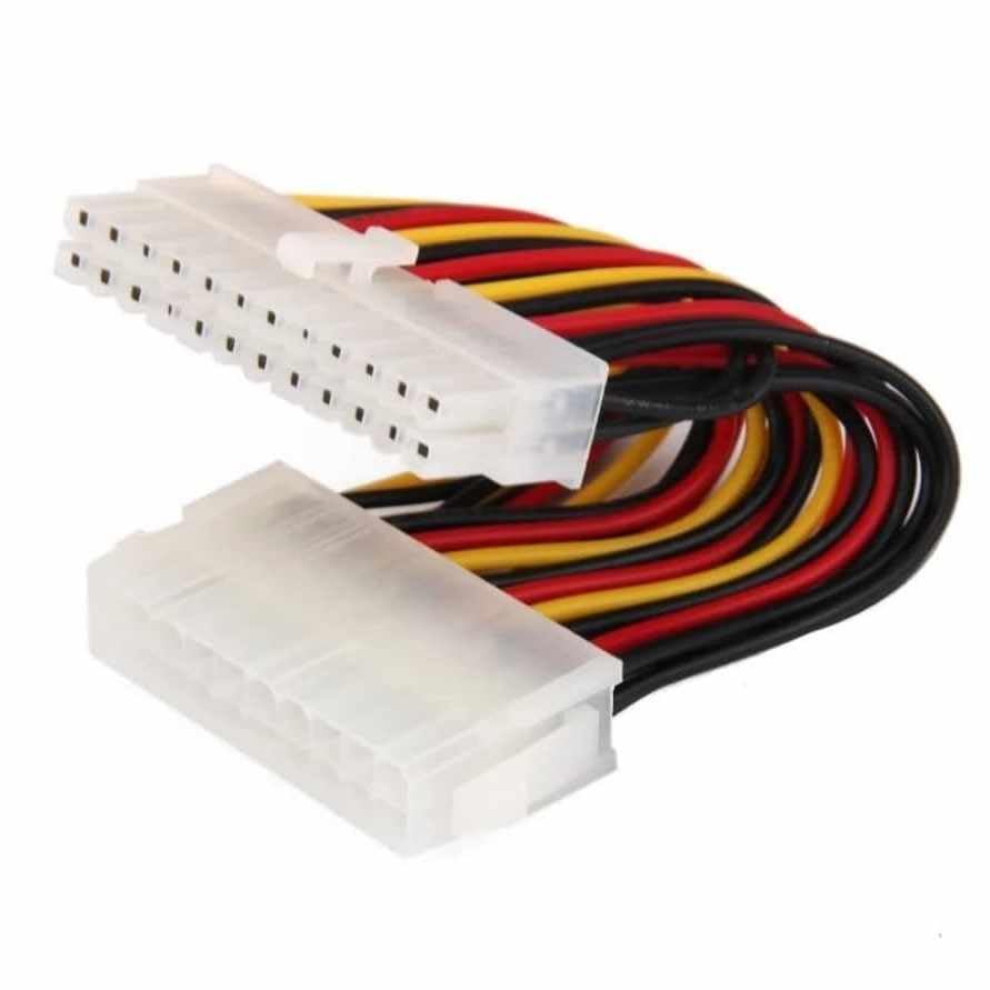Cable de alimentación ATX, Extensor ATX, Cable alimentación ATX Placa Base a Fuente alimentación, Cable ATX 24 Pin Macho a 20 Pin Hembra,18AWG, Longitud 20 cm