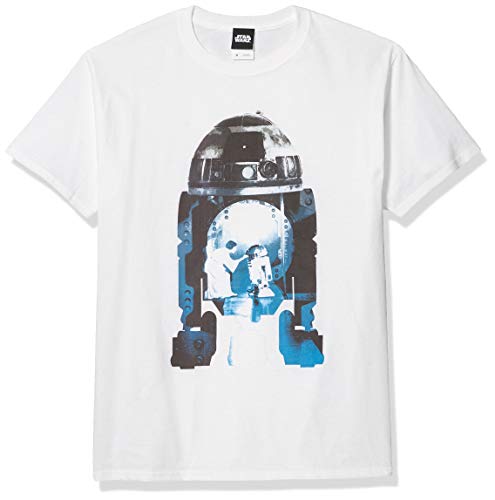 T-shirt R2D2 Star Wars pour homme avec motif collage de robots