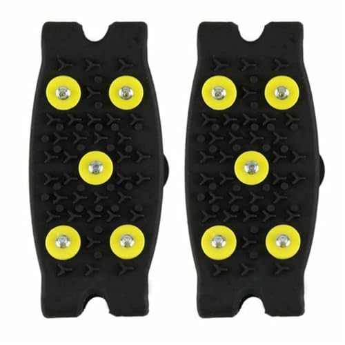 Crampones Crampones Antideslizantes for montañismo, Unisex, cubrezapatillas con Garra for Nieve, Accesorios for Senderismo y Caminatas Escalada De MontañA(Black Yellow)