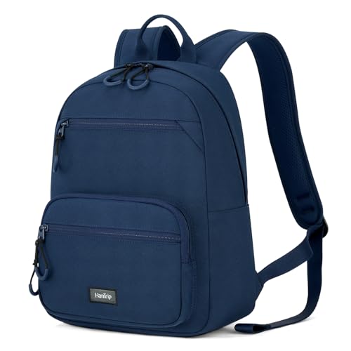 Image of HanTrip Carry On Travel Backpack For Men Women, 13 Inch Small Mini Work Bag Personal Item Backpacks, Camping Back Pack Lightweight Hiking Daypack For Office Nurse Commuter (Navy Blue)
