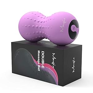 Maxgia Heizung Elektrisch Peanut Massageball mit 5 Modi, Faszienball für Triggerpunkt-Therapie, Tiefengewebs massage, Myofasziale Freisetzung und Sport Erholung(Lila)