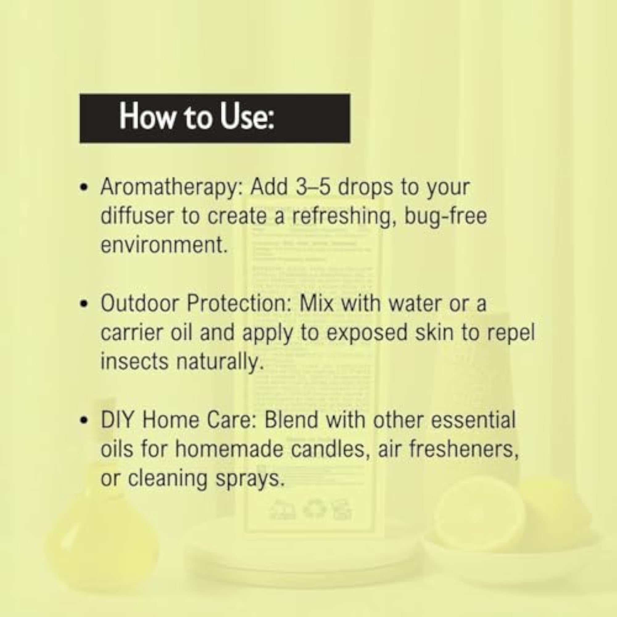 Citronella & Lemon Grass Essential Oil, 15 Ml (Pack Of 4)