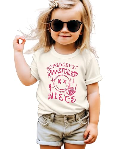 Sombodys Spoiled Niece Shirt for Youth and Toddler Girls Funny T-Shirt for Kids