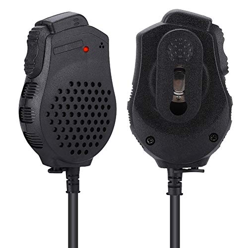 143 Micrófono de Altavoz walkie Talkie, micrófono de Mano PTT Doble PTT Micrófono para Walkie Talkie, Radio Baofeng UV-82...