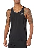 New Balance Men's Accelerate Singlet 22, Black, Medium