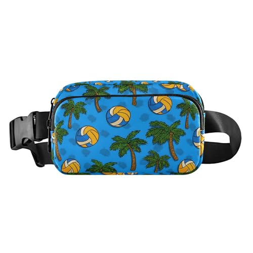 Exnundod Waist Pack Beach Volleyball Hiking Zipper Belt Bag