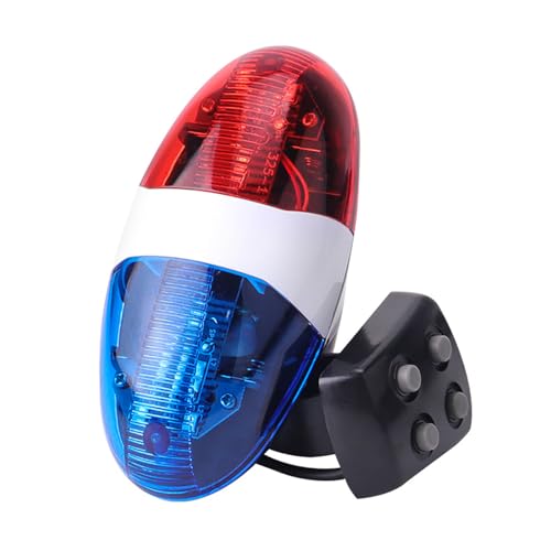 ESTIQ Bike Horn - 6 LED Cycling Horn with Siren & Police Sound, Waterproof Bicycle Safety Light