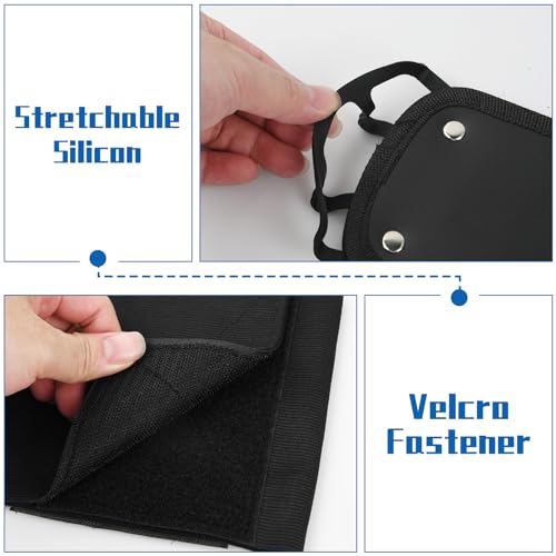 Shengxi Tablet Halterung Auto, Schwarz Tablet Halter Kopfstütze mit Silikon Haltenetz Rutschfester, Universal KFZ iPad Halter 360° Verstellbar für Allen Kindle Fire Tablet Switch
