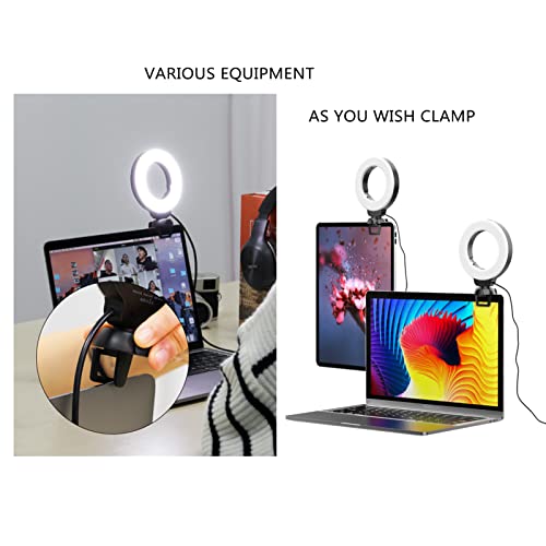 FOWEJK Ringlicht, Videokonferenzbeleuchtung, LED-Clip-Live-Licht, geeignet für Live-Broadcast, Remote-Arbeit, Notebook… – Bild 8