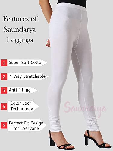 Image of Saundarya Pocket Leggings Slim fit Ankle Length uper Comb Stretchable Premium Cotton Lycra Leggings with 2 Pockets