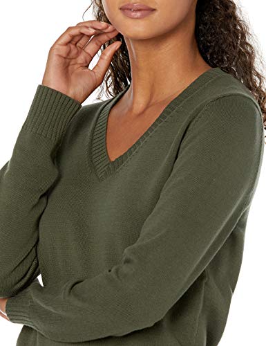 Image of Amazon Essentials Women's Lightweight Long-Sleeve V-Neck Cotton Sweater