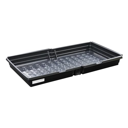 ENPAC 2 Drum, Drum Deck Utility Tray, Black, Recycled Polyethylene, Ribbed Floor, Modular Linkage