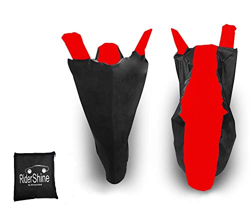 Image of Apache RTR 160 Two Wheeler Bike Cover - Dustproof - UV Protection - Waterproof Bike Cover (BlackRed)