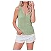 YANFANG Ropa Mujer Camisas,Mujeres Sexy con Cuello En V Sin Mangas Color Puro Camisola Chaleco A Rayas Tops Blusa FáCil,Jersey Manga Corta Mujer,Camisetas Baratas,Verde,XL