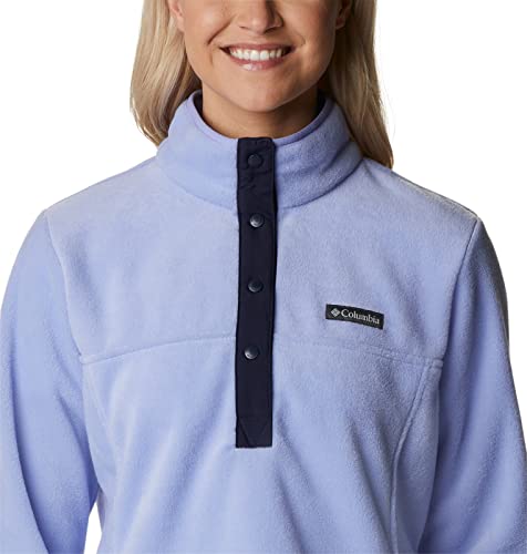Image of Columbia Womens Benton Springs Half Snap II Pull Over Fleece Jacket, Dark Stone /Canoe /Vintage Blue, 3X