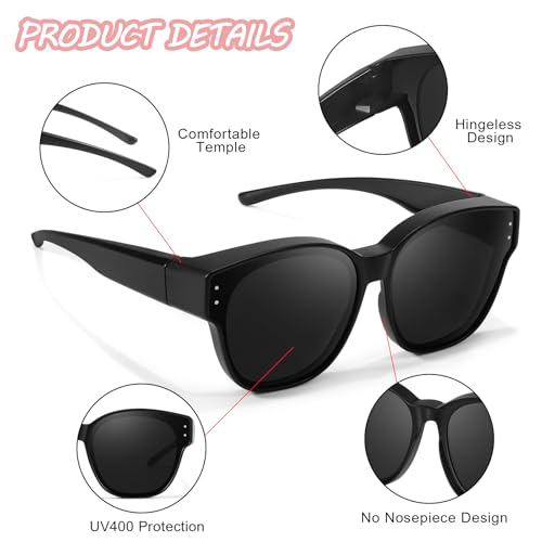 Trysee Kids Polarized Fit Over Prescription Glasses Sunglasses for Age 6-15 Boy Girl TS8152-24