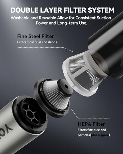Car Vacuum Rechargeable 21000Pa Powerful Suction Handheld Vacuum Cordless - image 5