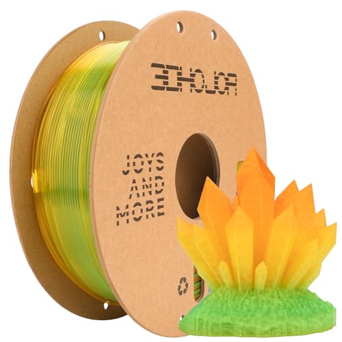Transparent Multi Rainbow Color Change PLA 1.75mm 1KG 3D Printing Filament Crystal Rainbow PLA -Wheat Field