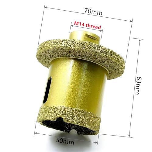 Foret diamanté brasé M14 carrelage marbre perçage 50mm 70mm