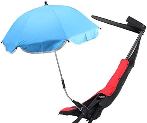 Nishiyuenyi Pram Umbrella Umbrella Pushchair Umbrella Rain Canopy Foldable Portable NC Cloth Spokes Adjustable Position, Blue, as described — view 6