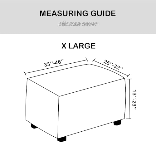 Housse de protection amovible pour ottoman XL contre les taches