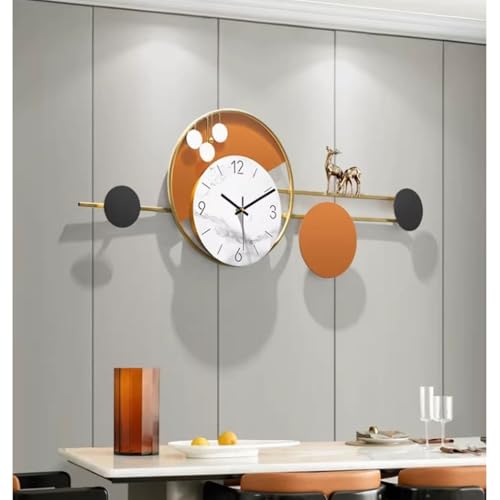 Horloge de mode murale moderne luxe grand format design salon - 4