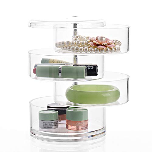 Stratalife Stackable Clear Plastic Hair Accessory Containers Jewelry Storage Organizer with Lids
