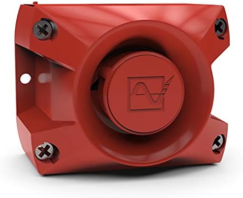 23310150000, 80 Tone, 4-Stage Sounder, 100 dB (A), 95-127 VAC, red housing