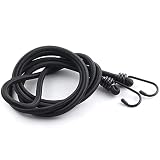 HJ Garden 1pcs 72 Inch/180cm x 8mm Bungee Cord with Hook Heavy Duty Straps Climbing Hooks Strong Elastic Rope Shock Cord Tie Down