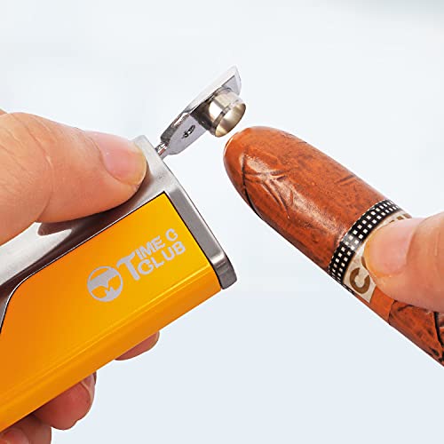 Cigar Cutter Stainless Steel Cigar Lighter Triple Flam 3 Jet Flame Lighter, Gas Lighter Refillable Lighter, Birthday, Best Man， Gift For Father Men #TOP6