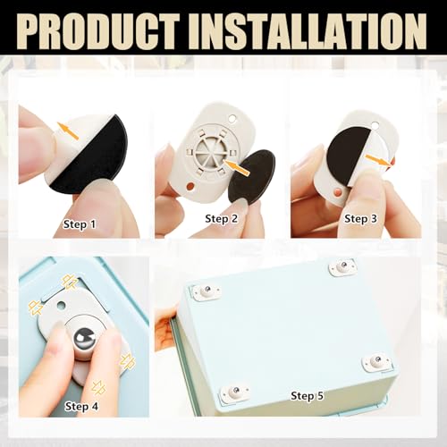 Ruedas Adhesivas, 8 Piezas Ruedas para Electrodomesticos Pequeños, Mini Ruedas Adhesivas Giratorias Rotación de 360, Adecuado para Cajas de Muebles Pequeños, Utensilios de Cocina - imagen 7