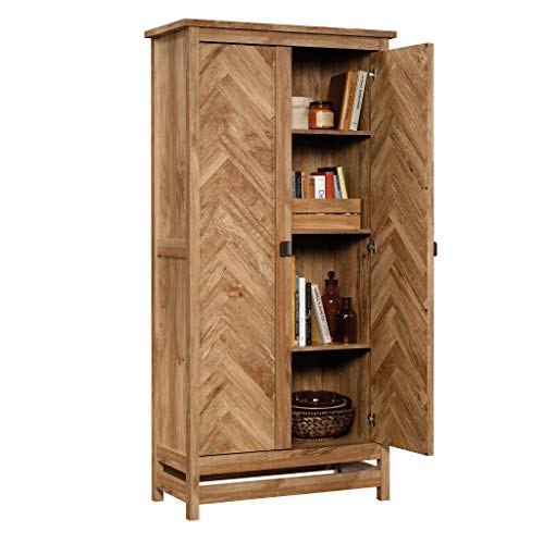 Image of Sauder Cannery Bridge Storage Cabinet / Pantry Cabinet, Sindoori Mango finish
