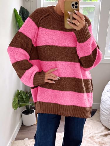 Image of Saodimallsu Womens Oversized Sweater Fuzzy Long Sleeve Casual Tunic Sweater