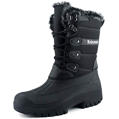 Knixmax Botas de Nieve para Mujer con Forro Térmico Cover