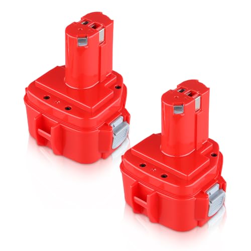 2 Stück 4.8Ah 1220 NI-Mh Ersatzakku für Makita 12V Akku 1222 1233 PA12 1233S 1234 1233 1235 1235B 1235F 192696-2 Kompatibel mit Makita Akku 12V Werkzeug