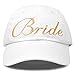 DALIX Bachelorette Party Hats Bride Squad Dad Caps Wedding Bridal Shower White