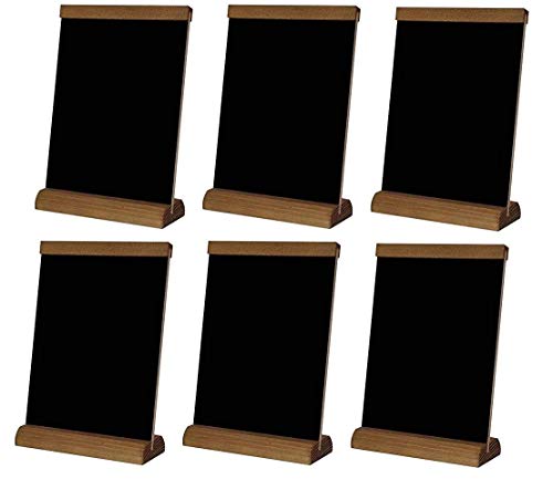 Tableau noir A4 en bois ardoise de table publicitaire double face x6