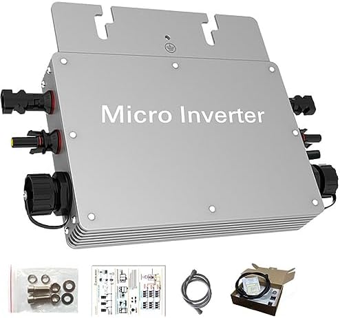 ZXSYYDS Grid Tie Micro Inverter, Solar Micro Inverter,Solar PV Grid Tie Micro Inverter IP65 Waterproof MPPT Grid Connected Inverter,Solar Photovoltaic Power System Power Inverter,700W