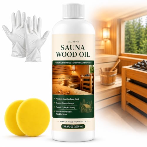 Sauna Wood Oil, Paraffin Oil for Wood Protection, Traditional Sauna, 32 Oz