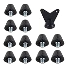 Gosknor 12pcs Football Boot Studs, 0.51in & 0.63in Soccer Cleats Replacement Spikes with Nail Remover Rugby Soccer Screw-in Plastic/Iron Spikes for Firm Surfaces Outdoor Athletic Training