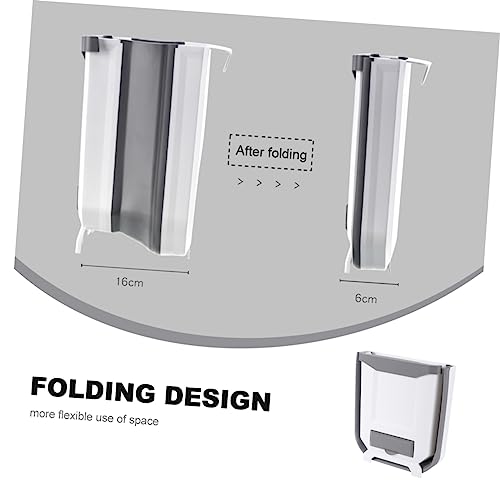 Caneca de basura rectangular colgante para cocina blanca miniatura 5