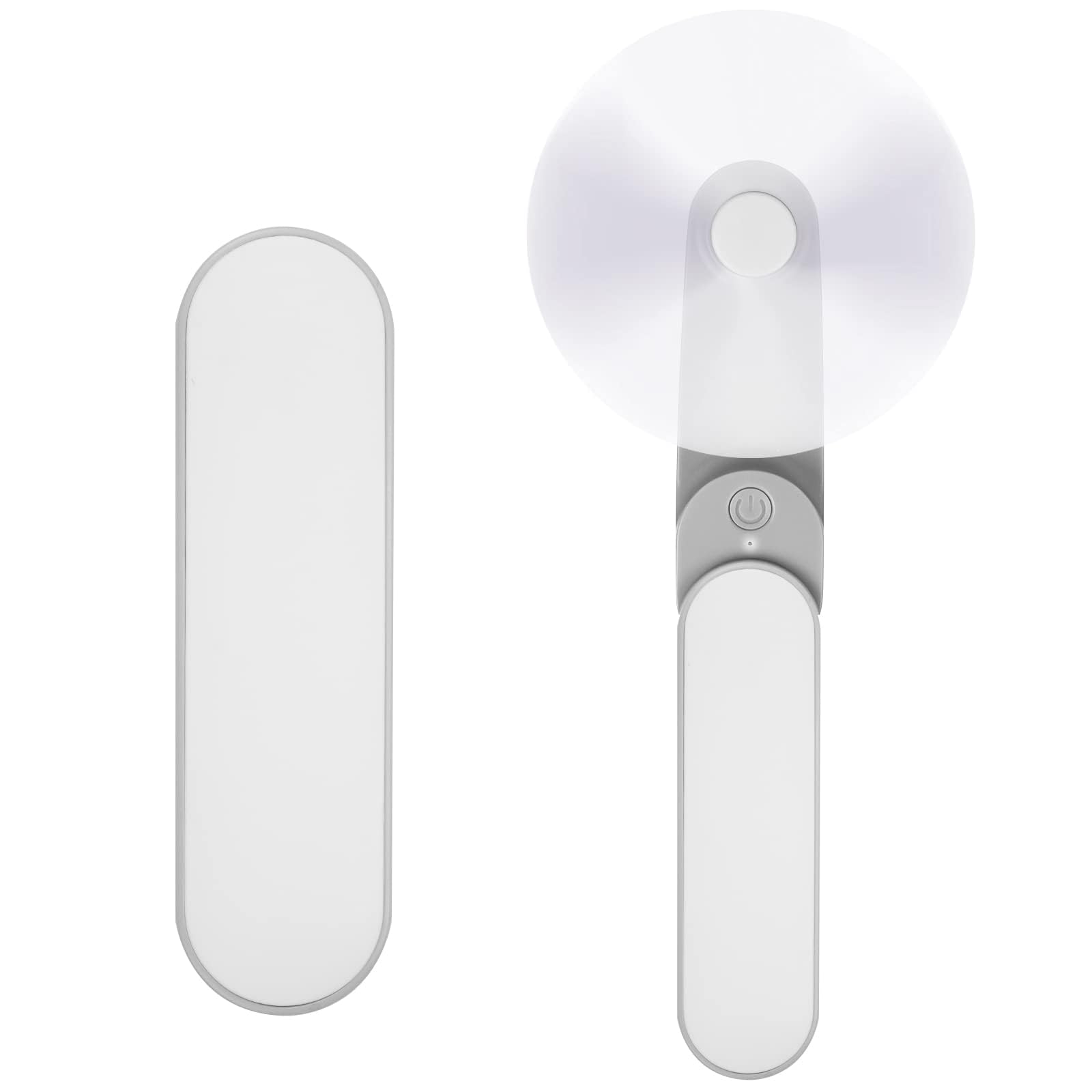 Mini Portable Hand Held Fan with USB Rechargeable 1500mAh Battery, Foldable, Small，Personal Fan,Outdoor Travel essentials,White