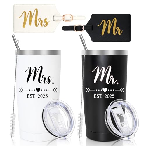 DHQH Personalized Mr and Mrs EST 2025 Gift Set image